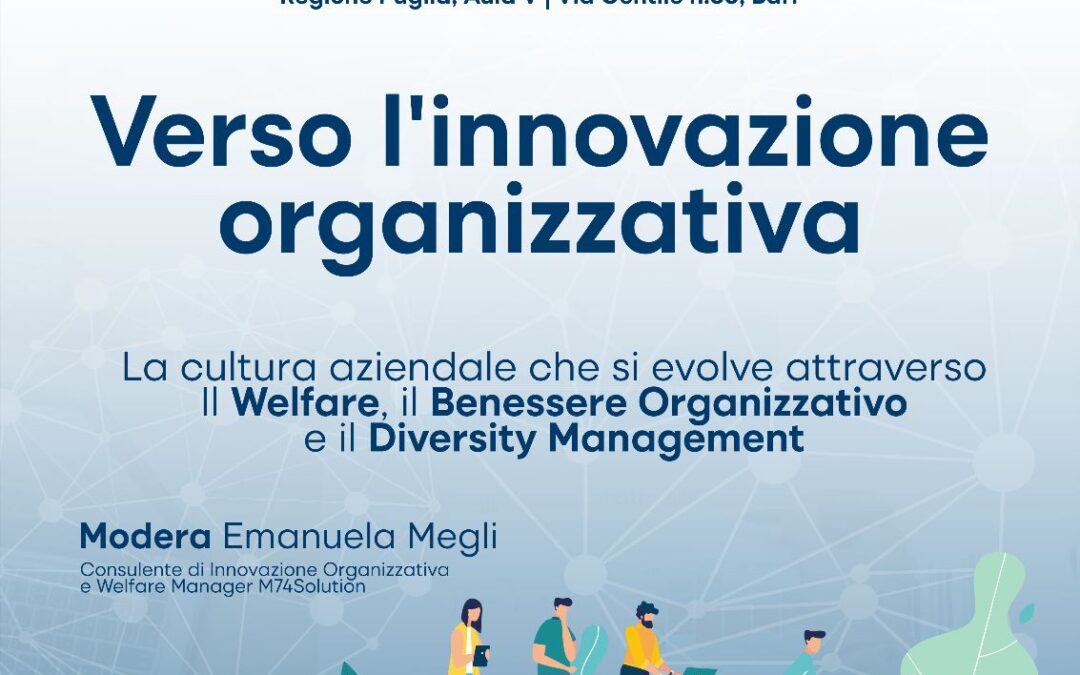 5 Giugno 2023 – Verso l’innovazione organizzativa: La cultura aziendale che si evolve attraverso il welfare aziendale, il benessere organizzativo e il Diversity Management